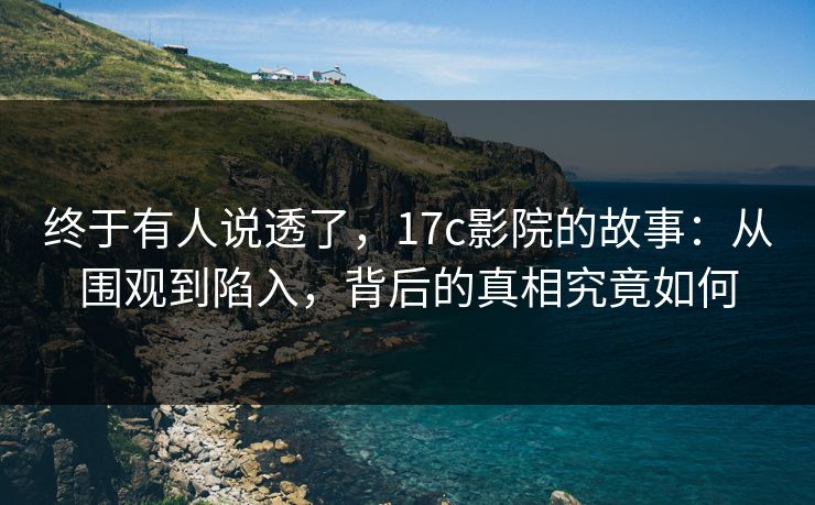 终于有人说透了，<strong>17C</strong>影院的故事：从围观到陷入，背后的真相究竟如何