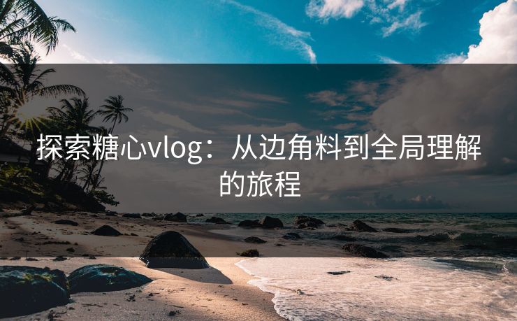 探索糖心vlog：从边角料到全局理解的旅程