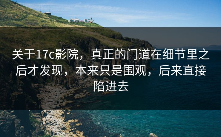 关于<strong>17C</strong>影院，真正的门道在细节里之后才发现，本来只是围观，后来直接陷进去